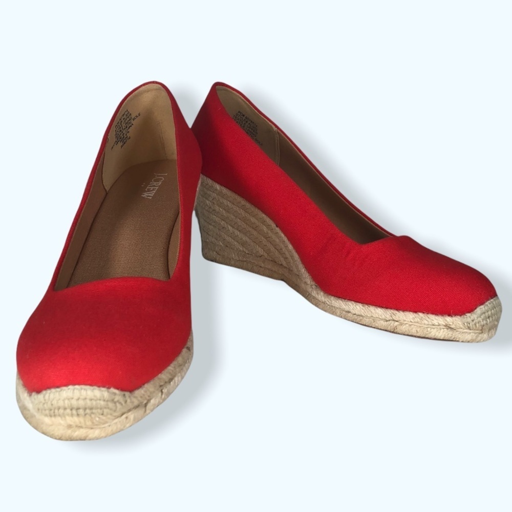 J. Crew Seville Espadrille Wedges Sz 9.5
